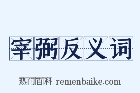 宰弼反义词是什么意思的图片